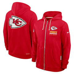 Kansas City Chiefs Nike Sideline Standard Issue Utility Player Dri-FIT Full-Zip Hoodie
