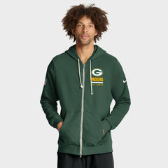 Green Bay Packers Nike Sideline Standard Issue Utility Player Dri-FIT Full-Zip Hoodie