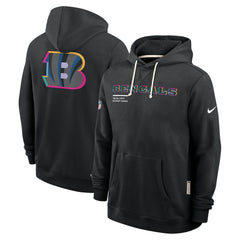 Cincinnati Bengals Nike 2025 NFL Crucial Catch Sideline Standard Issue Dri-FIT Hoodie