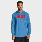 Tennessee Titans Nike Sideline Oilers Throwback Dri-FIT Long Sleeve Hoodie T-Shirt