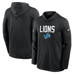 Detroit Lions Nike Sideline Pass Accuracy Dri-FIT Long Sleeve Hoodie T-Shirt