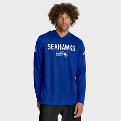 Seattle Seahawks Nike Sideline Pass Accuracy Dri-FIT Long Sleeve Hoodie T-Shirt