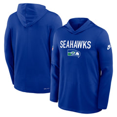 Seattle Seahawks Nike Sideline Pass Accuracy Dri-FIT Long Sleeve Hoodie T-Shirt