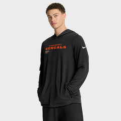 Cincinnati Bengals Nike Sideline Pure Fury Performance Long Sleeve Hoodie T-Shirt