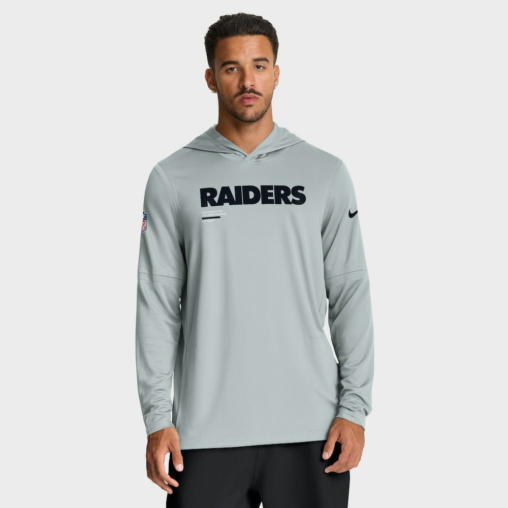 Las Vegas Raiders Nike Sideline Pure Fury Performance Long Sleeve Hoodie T-Shirt