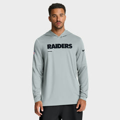 Las Vegas Raiders Nike Sideline Pure Fury Performance Long Sleeve Hoodie T-Shirt