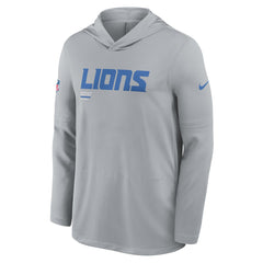 Detroit Lions Nike Sideline Pure Fury Performance Long Sleeve Hoodie T-Shirt