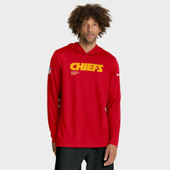Kansas City Chiefs Nike Sideline Pure Fury Performance Long Sleeve Hoodie T-Shirt
