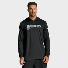 Las Vegas Raiders Nike Sideline Pure Fury Performance Long Sleeve Hoodie T-Shirt