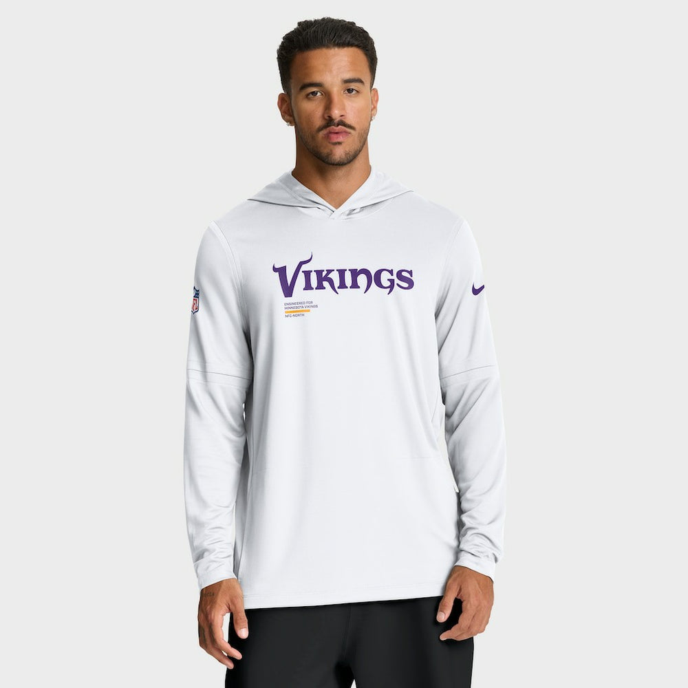 Minnesota Vikings Nike Sideline Pure Fury Performance Long Sleeve Hoodie T-Shirt