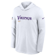 Minnesota Vikings Nike Sideline Pure Fury Performance Long Sleeve Hoodie T-Shirt