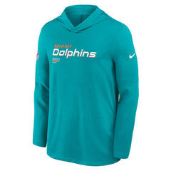 Miami Dolphins Nike Sideline Pure Fury Performance Long Sleeve Hoodie T-Shirt