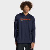 Denver Broncos Nike Sideline Pure Fury Performance Long Sleeve Hoodie T-Shirt
