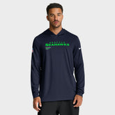 Seattle Seahawks Nike Sideline Pure Fury Performance Long Sleeve Hoodie T-Shirt