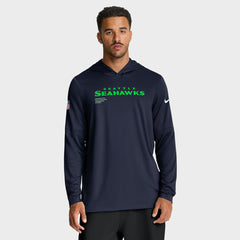 Seattle Seahawks Nike Sideline Pure Fury Performance Long Sleeve Hoodie T-Shirt