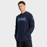 Tennessee Titans Nike Sideline Pure Fury Performance Long Sleeve Hoodie T-Shirt
