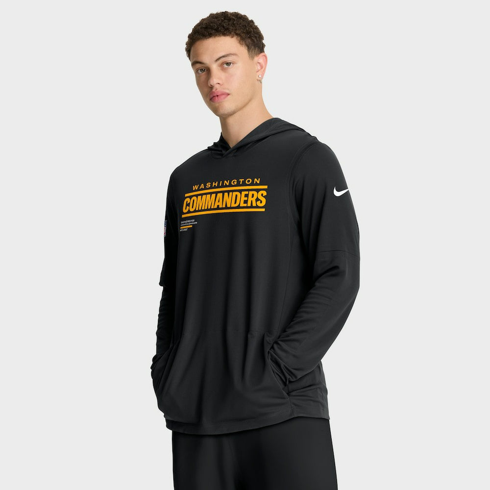 Washington Commanders Nike Sideline Pure Fury Performance Long Sleeve Hoodie T-Shirt