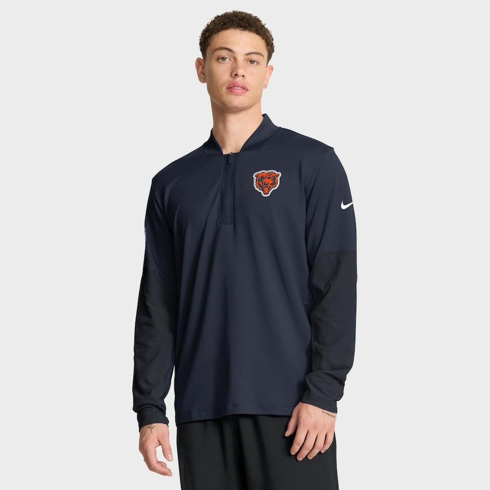 Chicago Bears Nike Sideline Dri-FIT Half-Zip Pullover