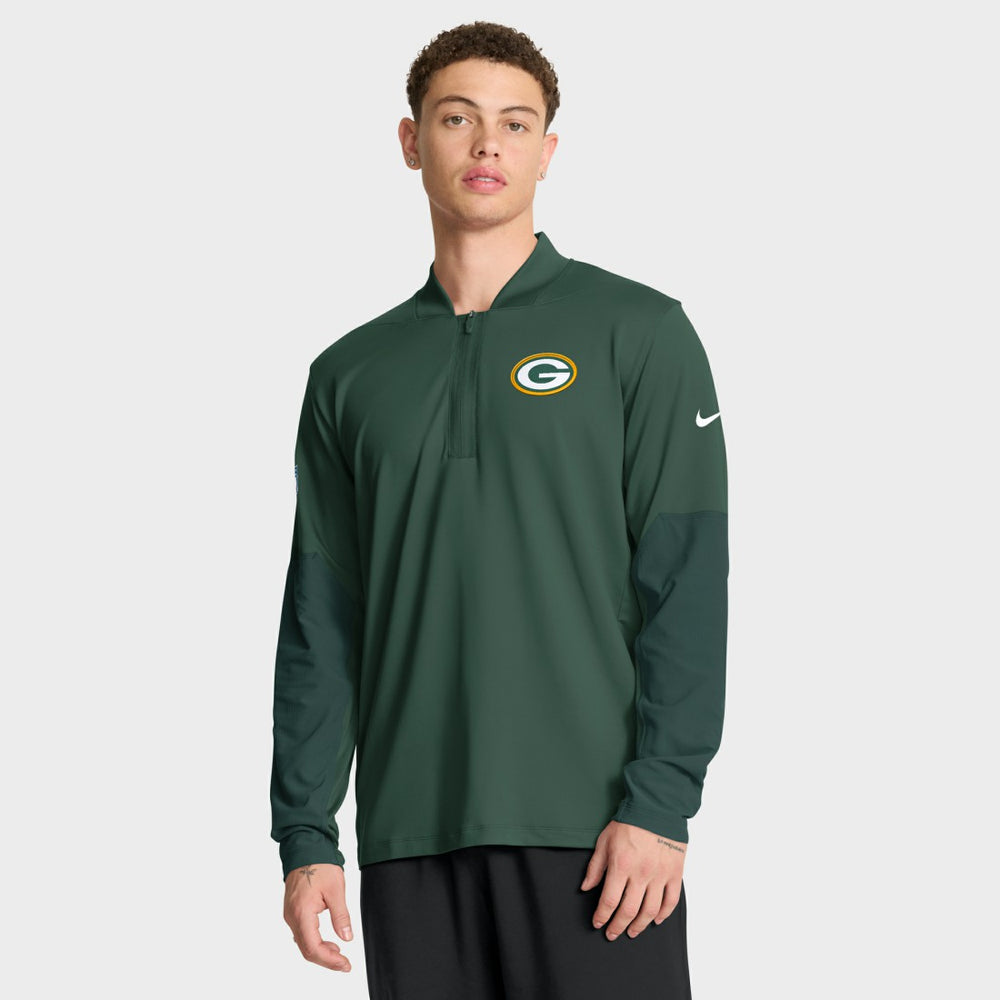 Green Bay Packers Nike Sideline Dri-FIT Half-Zip Pullover