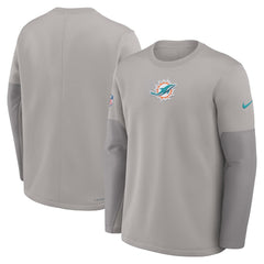 Miami Dolphins Nike Sideline Coach Therma-FIT Long Sleeve T-Shirt