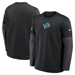 Detroit Lions Nike Sideline Coach Therma-FIT Long Sleeve T-Shirt