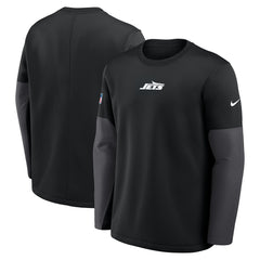 New York Jets Nike Sideline Coach Therma-FIT Long Sleeve T-Shirt