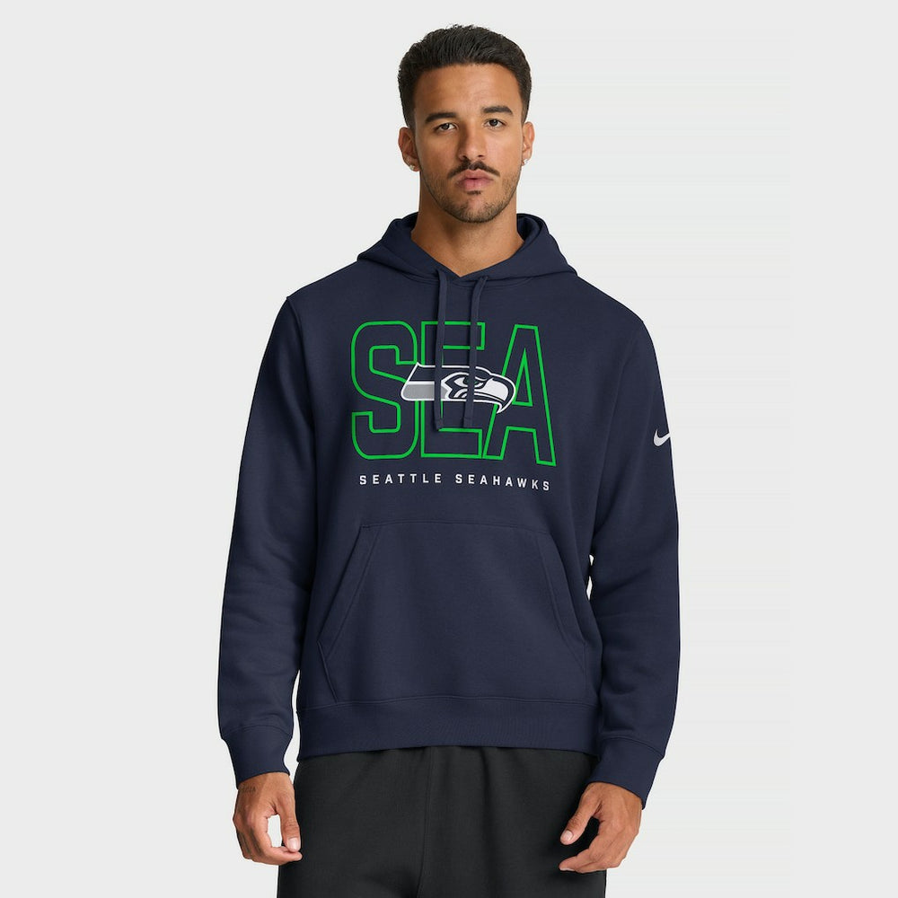 Seattle Seahawks Nike Busted Play Club Fleece Pullover Hoodie
