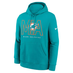 Miami Dolphins Nike Busted Play Club Fleece Pullover Hoodie