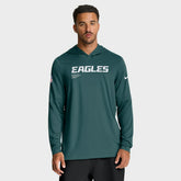 Philadelphia Eagles Nike Big & Tall Sideline Dri-FIT Long Sleeve Hoodie T-Shirt