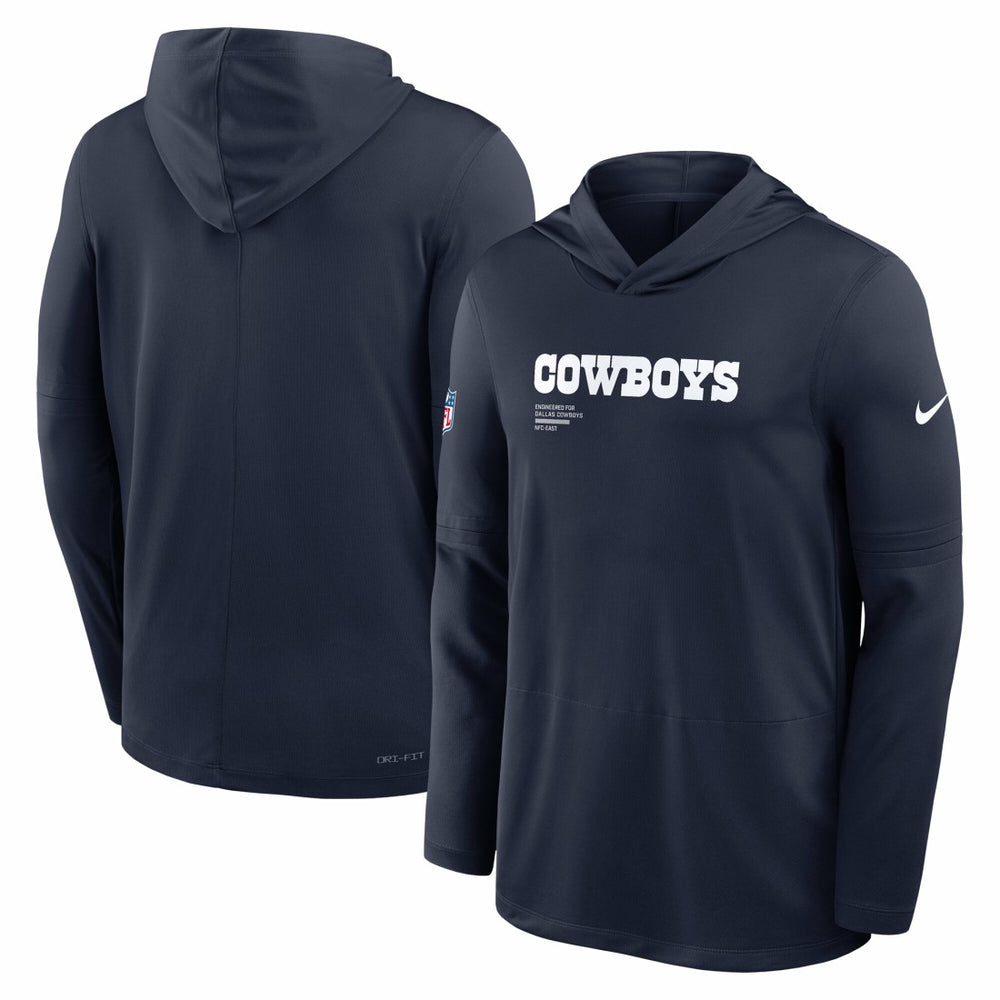 Dallas Cowboys Nike Big & Tall Sideline Dri-FIT Long Sleeve Hoodie T-Shirt