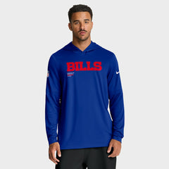 Buffalo Bills Nike Big & Tall Sideline Dri-FIT Long Sleeve Hoodie T-Shirt