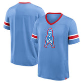 Tennessee Titans Fanatics Oilers Throwback Hometown Premium Hashmark V-Neck T-Shirt