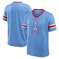 Tennessee Titans Fanatics Oilers Throwback Hometown Premium Hashmark V-Neck T-Shirt
