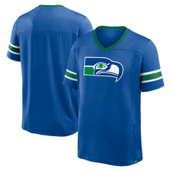 Seattle Seahawks Fanatics Hometown Premium Hashmark V-Neck T-Shirt