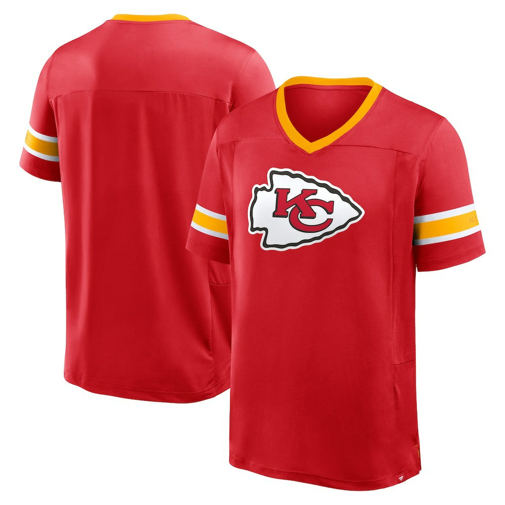 Kansas City Chiefs Fanatics Hometown Premium Hashmark V-Neck T-Shirt