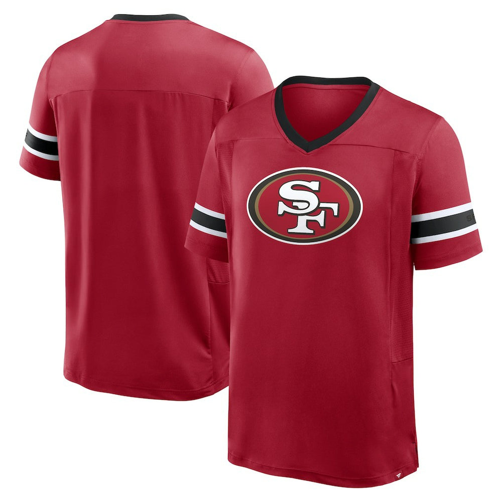 San Francisco 49ers Fanatics Hometown Premium Hashmark V-Neck T-Shirt