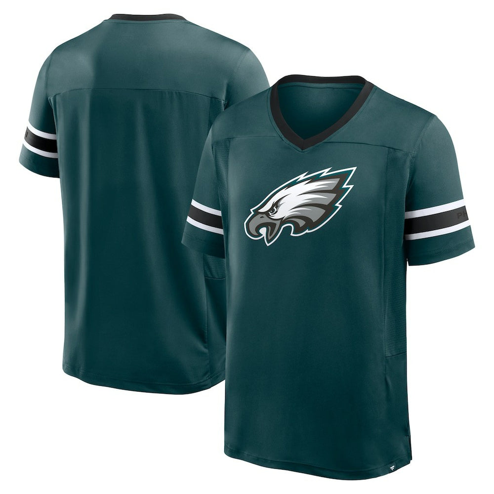 Philadelphia Eagles Fanatics Hometown Premium Hashmark V-Neck T-Shirt