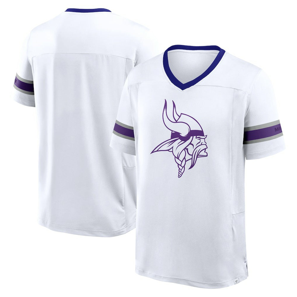 Minnesota Vikings Fanatics Redzone Hashmark V-Neck T-Shirt