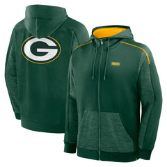 Green Bay Packers Fanatics Checkdown Pass Full-Zip Hoodie