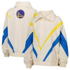 Golden State Warriors Terez Women's Retro Chevron Ripstop Quarter-Zip Windbreaker Jacket sale On Sale