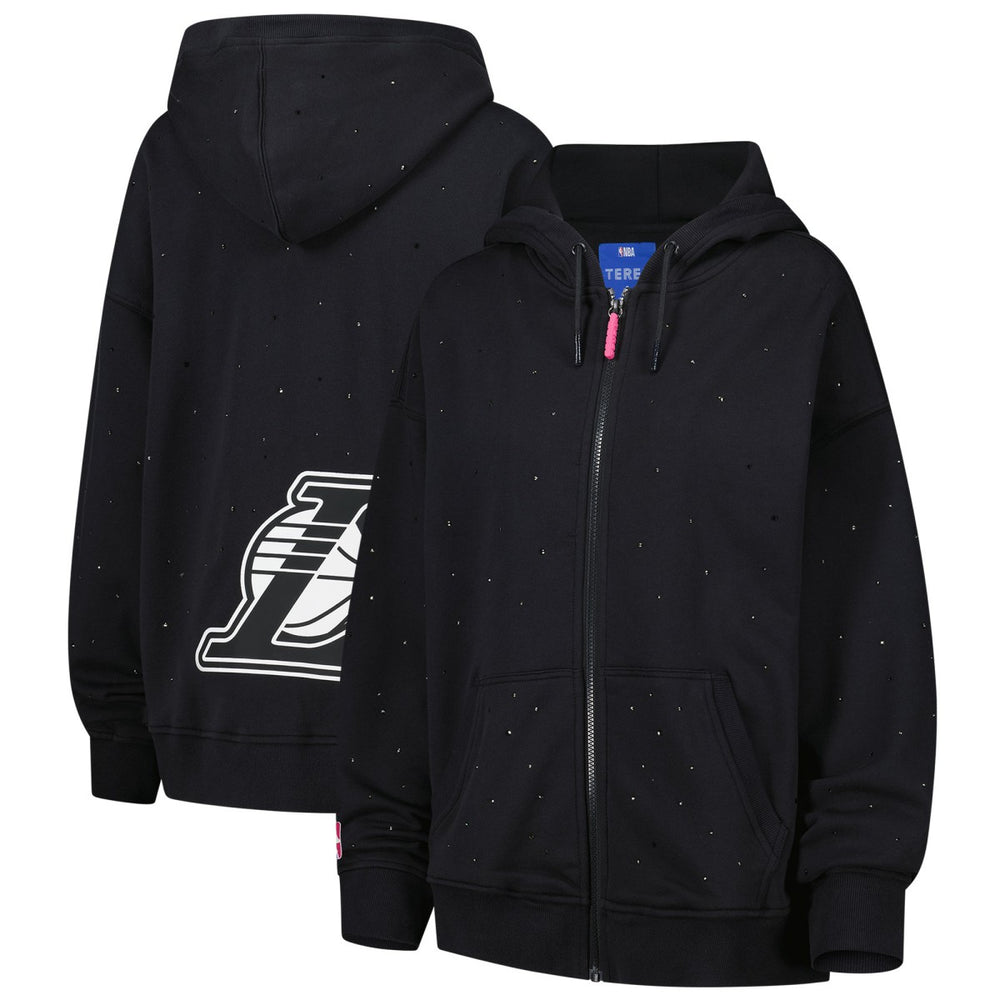 Los Angeles Lakers Terez Women's Oversized Allover Gemstone Full-Zip Hoodie Outlet