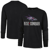 Baltimore Ravens 47 brand '47 Rise and Conquer Franklin Long Sleeve T-Shirt
