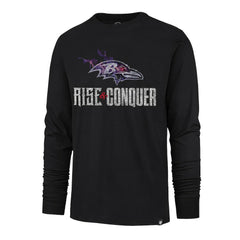 Baltimore Ravens 47 brand '47 Rise and Conquer Franklin Long Sleeve T-Shirt