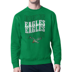 Philadelphia Eagles Starter Team Retro Logo Fleece Tri-Blend Pullover Sweatshirt