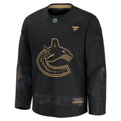 Vancouver Canucks Fanatics 2024 Military Appreciation Practice Jersey Black