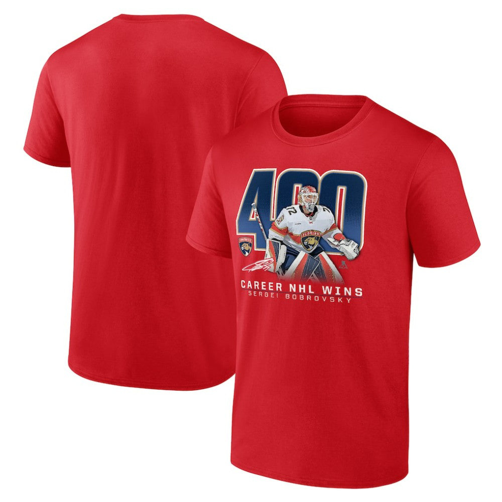 Sergei Bobrovsky Florida Panthers 400 Career Wins T-Shirt Outlet