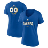 Buffalo Sabres Women's Personalized Name & Number Midfielder V-Neck T-Shirt Outlet