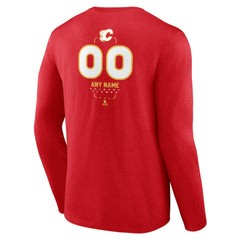 Calgary Flames Personalized Name & Number Midfielder Long Sleeve T-Shirt Discount