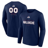 Colorado Avalanche Personalized Name & Number Midfielder Long Sleeve T-Shirt On Sale