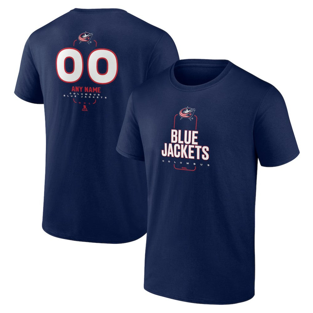 Columbus Blue Jackets Personalized Name & Number Midfielder T-Shirt Discount